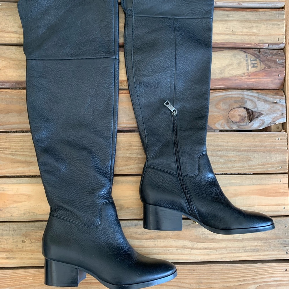 Ralph Lauren Dallyce Black Over-the-Knee Boots 8.5